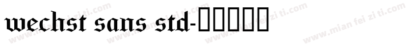 wechst sans std字体转换